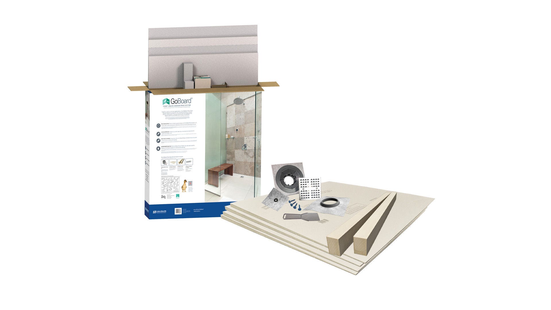 GoBoard Shower Pan Kit