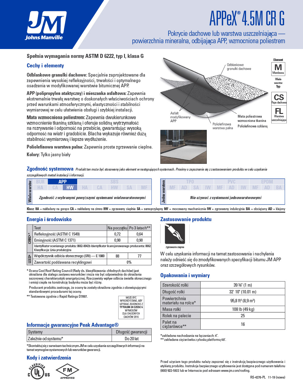APPeX 4.5M CR G | Johns Manville