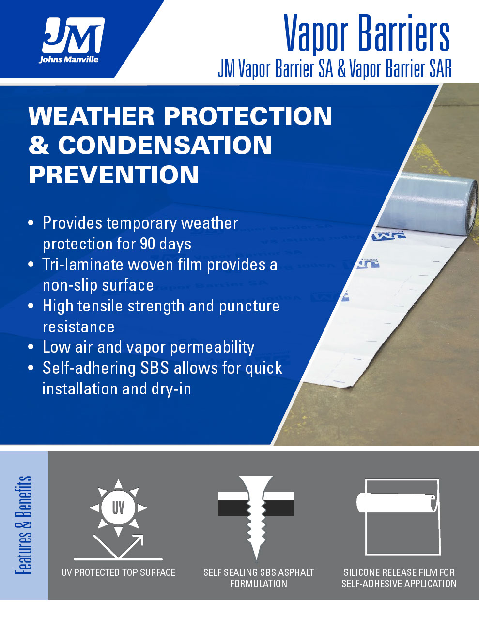 Self adhesive vapor barrier deals