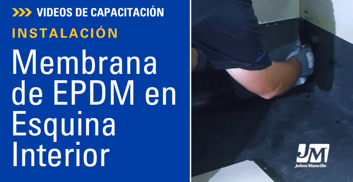 MEMBRANA DE EPDM EN ESQUINA INTERIOR