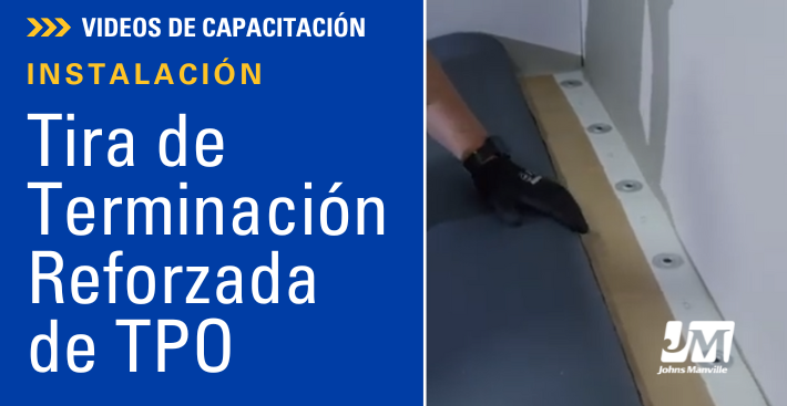 TIRA DE TERMINACIÓN REFORZADA DE TPO Y MEMBRANA DE PARED