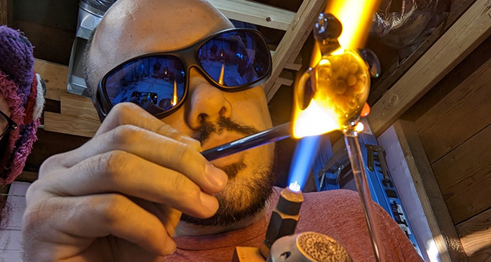 Johns Manville Employee Fuses Hobby And Career In The Glass Lab At Johns Manville Employee Fuses Hobby And Career In The Glass Lab At