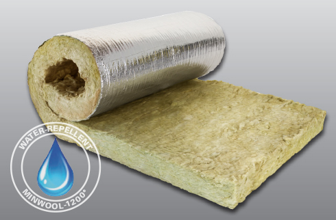36 M Rock Wool Isolation Pipe Insulation Foil-Laminated 23/15 100% Enev 