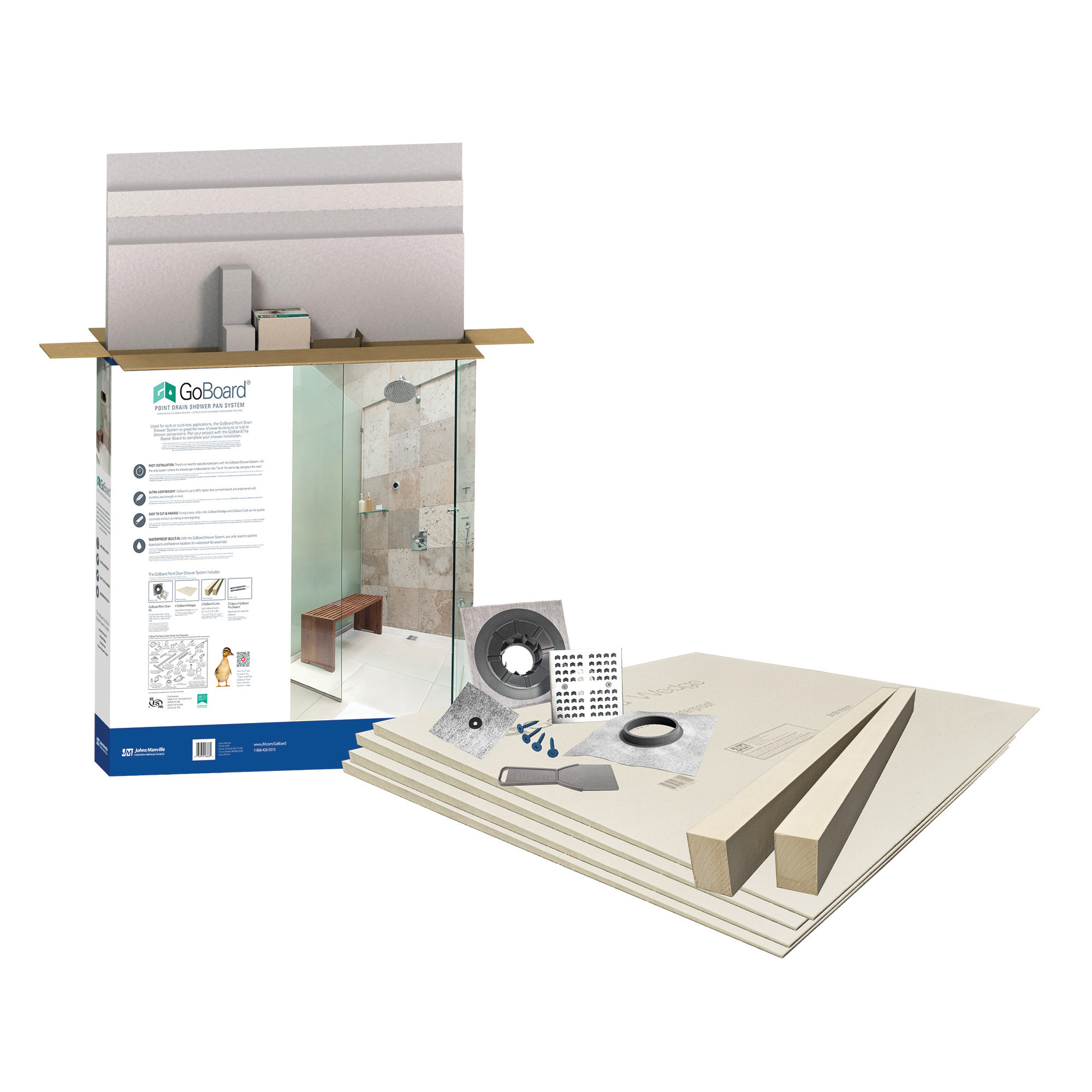 GoBoard Shower Pan Kit