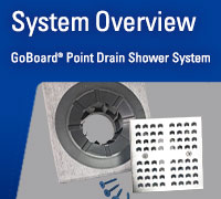 GoBoard Point Drain Shower System Overview