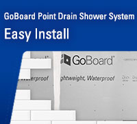 Easily Install the GoBoard® Point Drain Shower System
