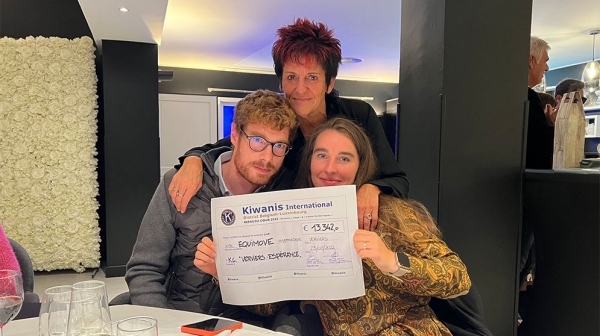 The Kiwanis Club in Verviers Espérance is very pleased about the donation