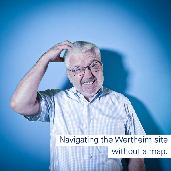Navigating the Wertheim site without a map. Navigating the Wertheim site without a map.