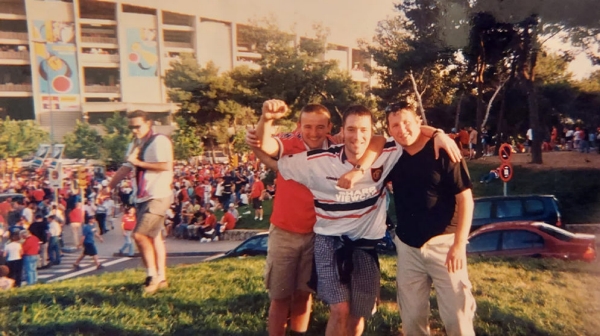 Before the miracle: young Jeff soaking up the Champions League buzz in Barcelona Before the miracle: young Jeff soaking up the Champions League buzz in Barcelona