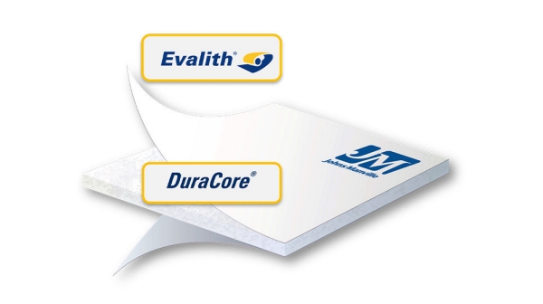 Gypsum boards powered by JM: Evalith® front- and back facers, DuraCore® reinforcement fiberglass Gypsum boards powered by JM: Evalith® front- and back facers, DuraCore® reinforcement fiberglass