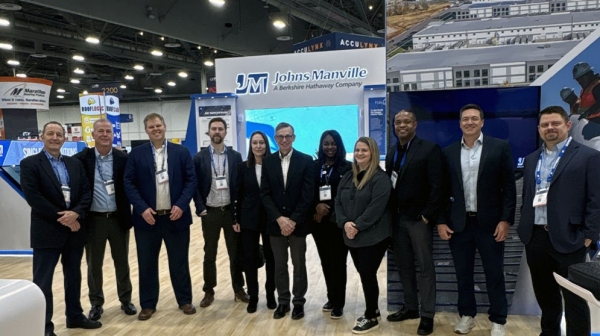 The JM team at IRE 2026 - listening, learning, and connecting with roofing manufacturers throughout the show. The JM team at IRE 2026 - listening, learning, and connecting with roofing manufacturers throughout the show.