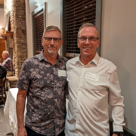Danny and Roger at the 2025 JM Quarter Century Club dinner 