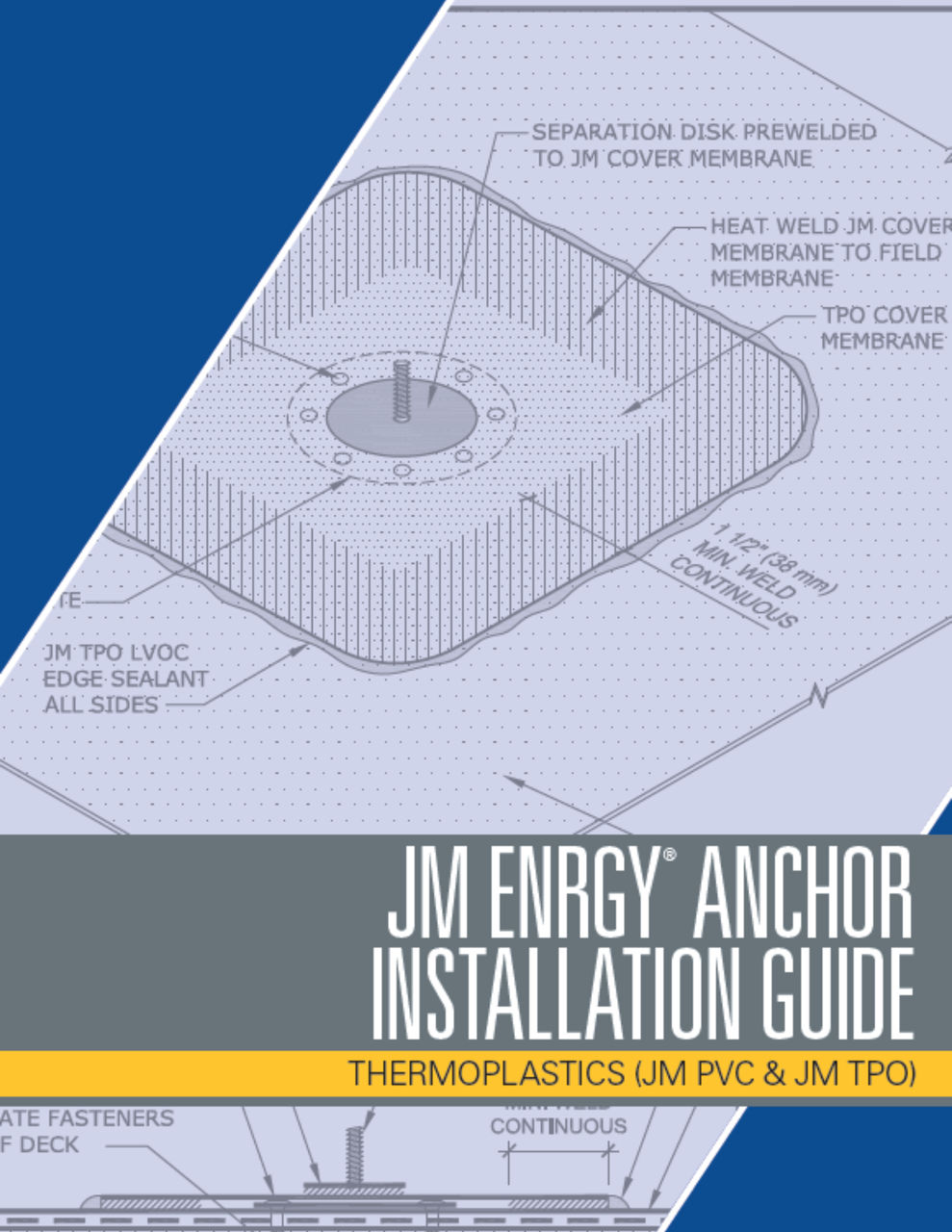 JM ENRGY Anchor Installation Guide - PVC and TPO