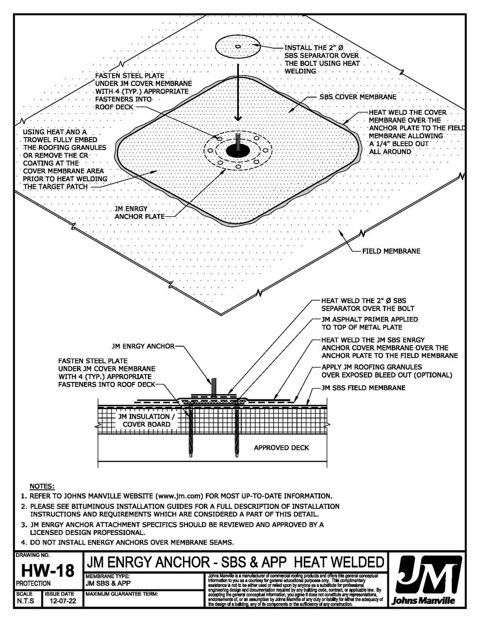 JM Heat Weld ENRGY Anchor Flashing Detail HW-18