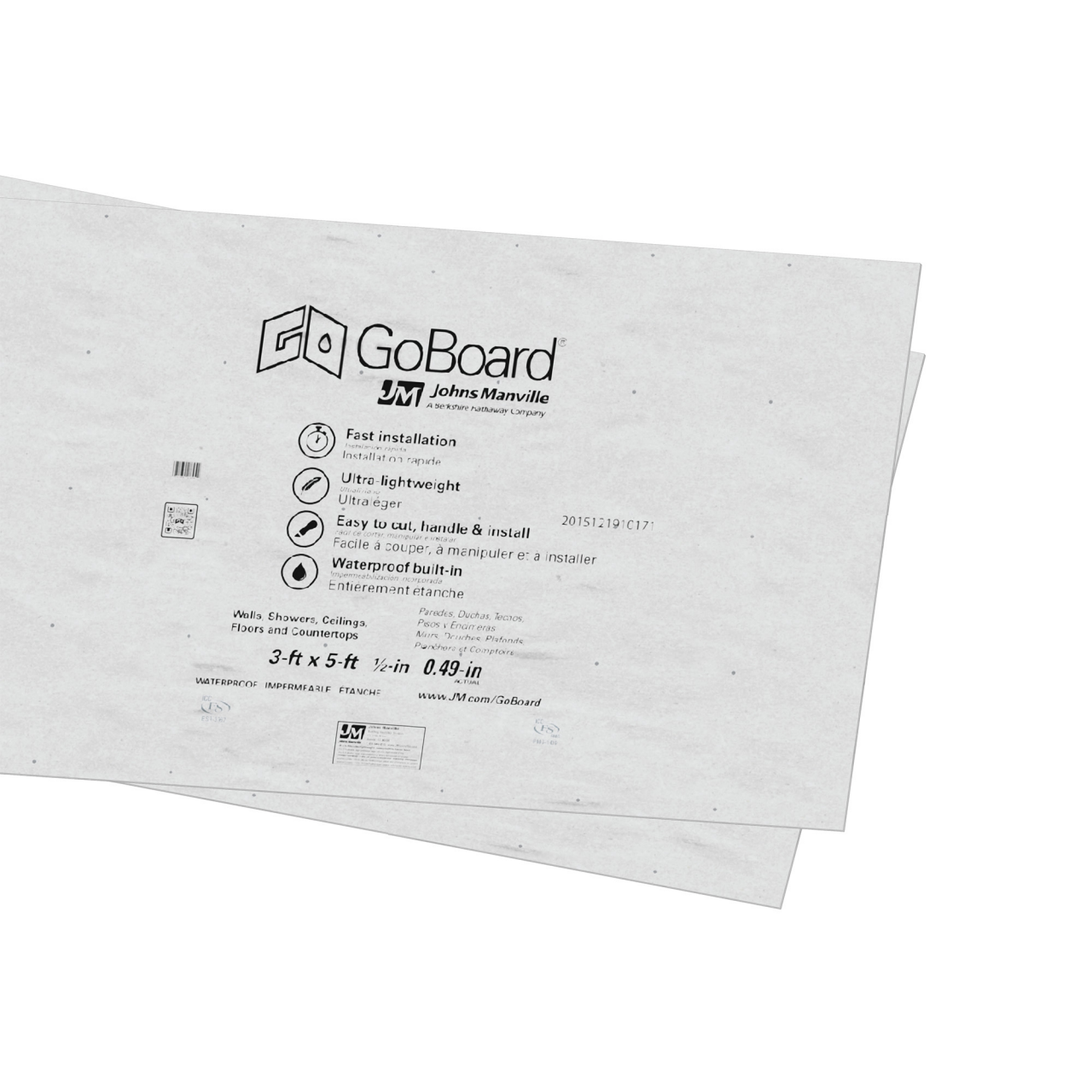 GoBoard Tile Backer Board Johns Manville