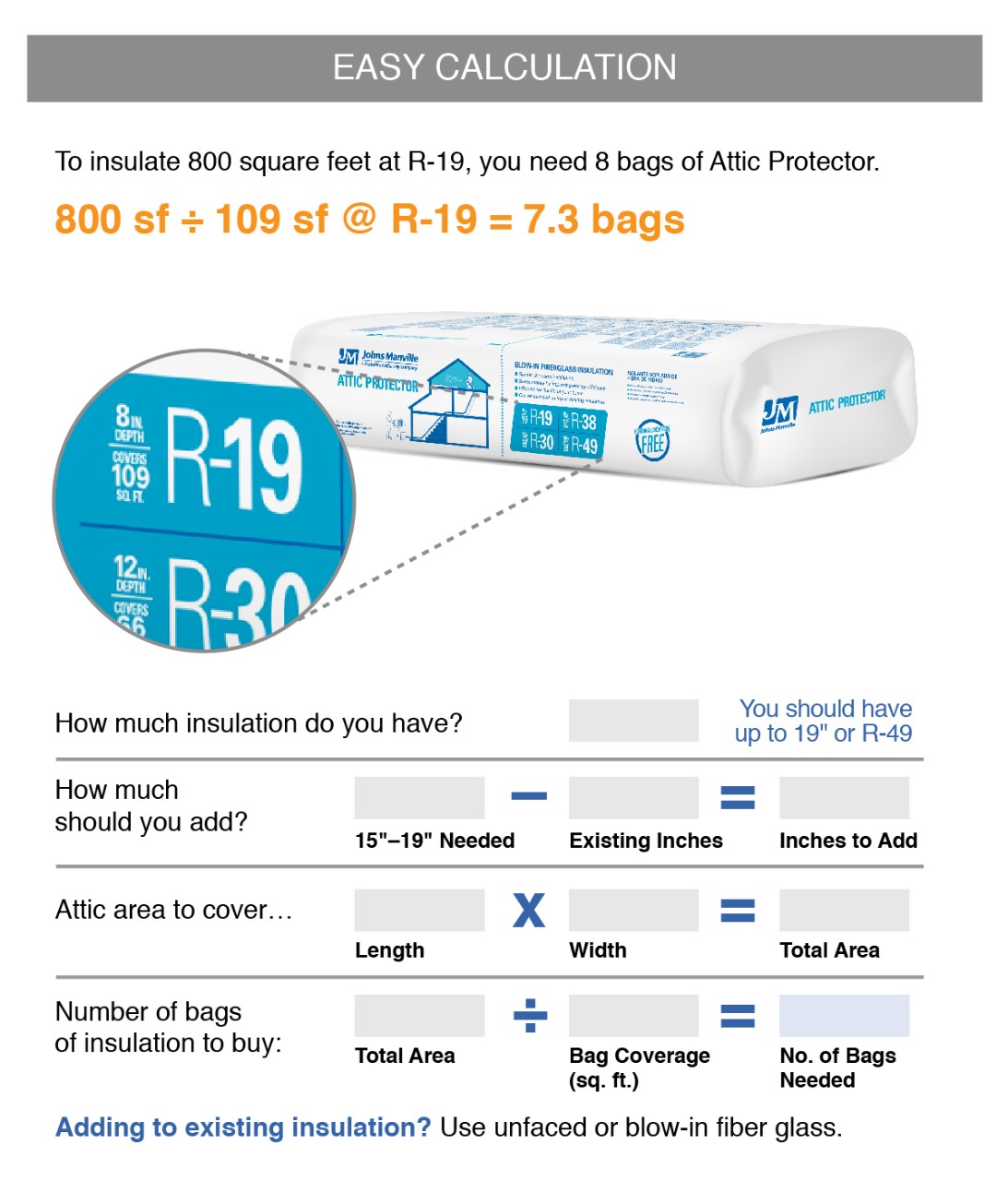 Calculate how much insulation you need.